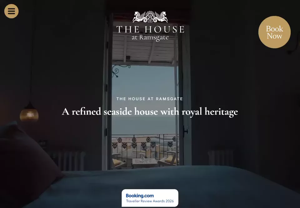 The House at Ramsgate website after the rebuild