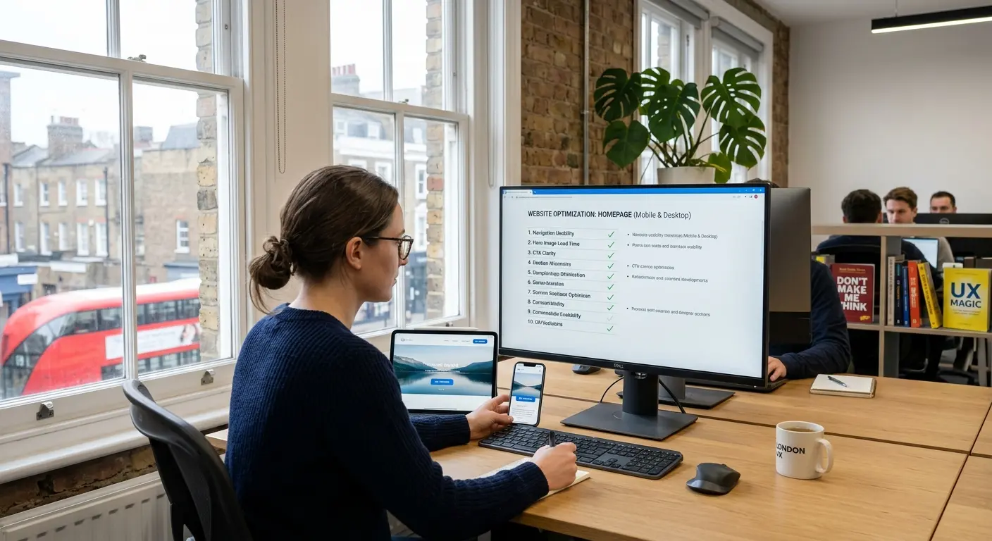 A simple checklist by page element