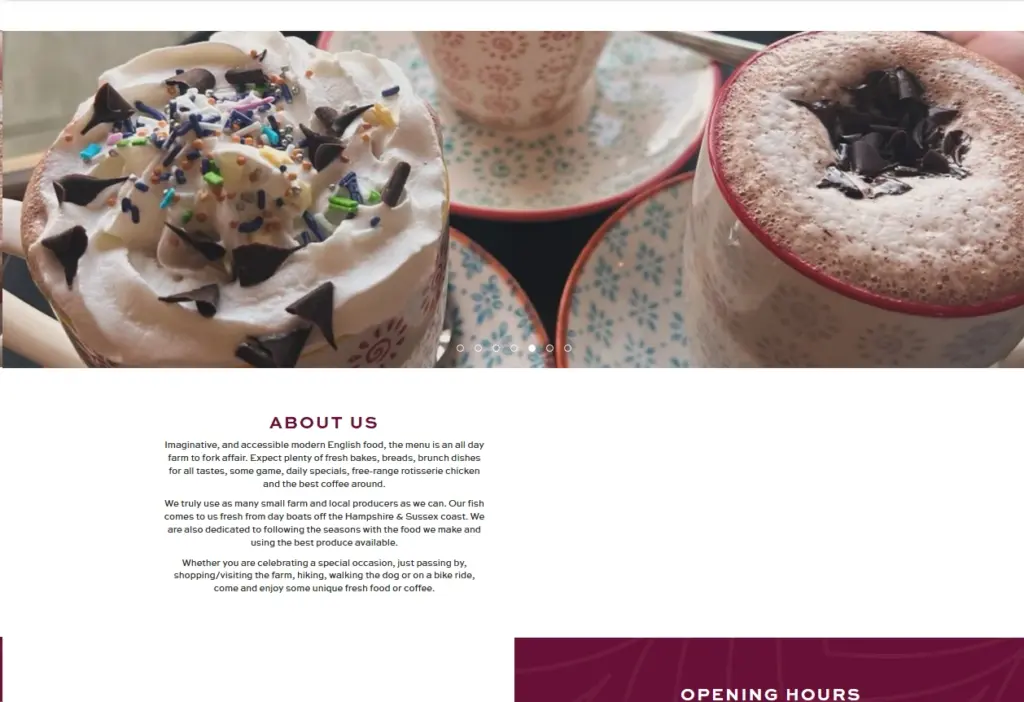 The previous Maddings website, before the branding and website rebuild.