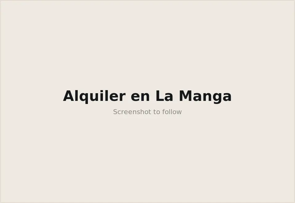 Alquiler en La Manga website