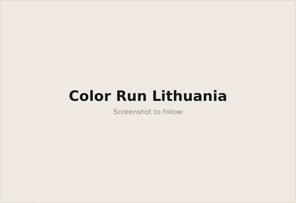 Color Run Lithuania website