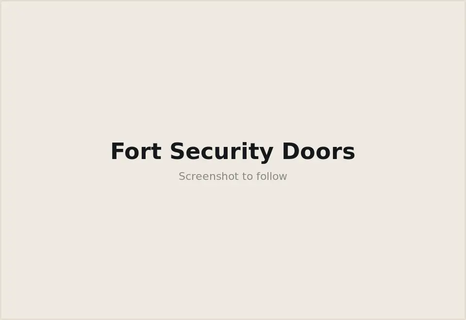 Fort Security Doors website