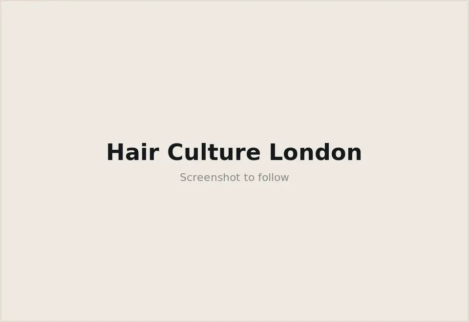 Hair Culture London website