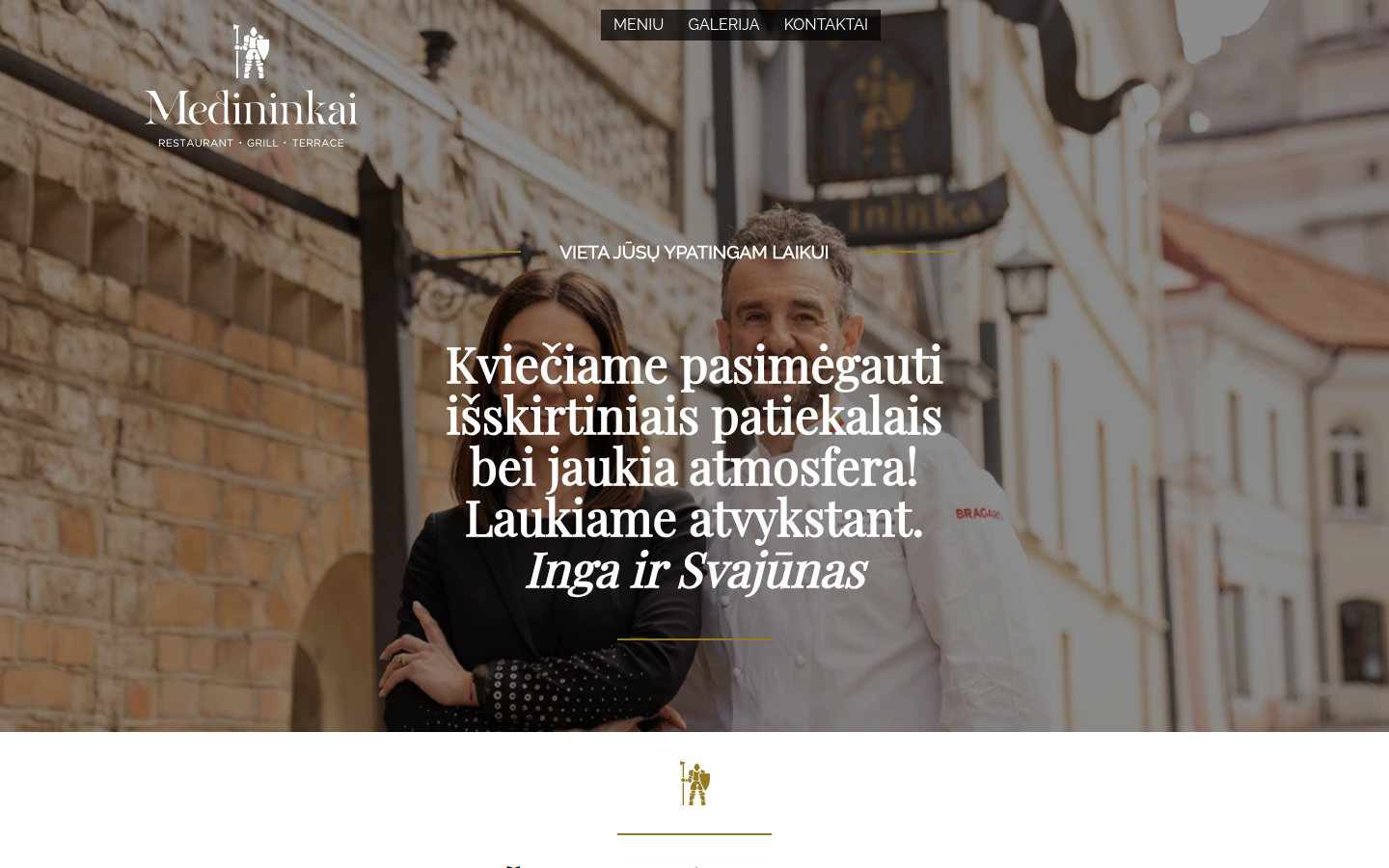 Medininkai Restaurant svetainės peržiūra