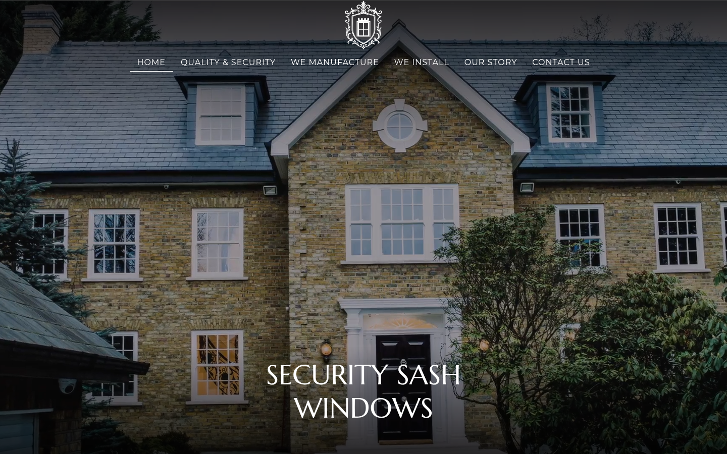 Security Sash Windows website on desktop