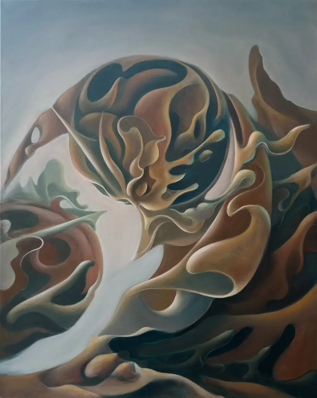 Mėnuo, 2026. Original painting by Rolandas Žigonis.